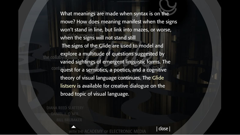 gallery image of Glide: An Interactive Exploration in Visual Language