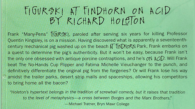 gallery image of Figurski at Findhorn on Acid