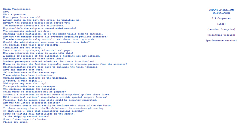 gallery image of TRANS.MISSION [A DIALOGUE]