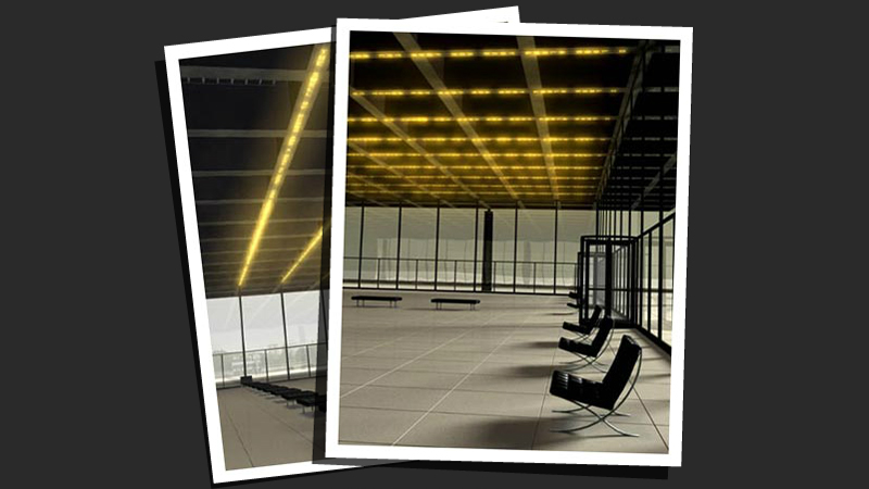 gallery image of Jenny Holzer at the Neue Nationalgalerie