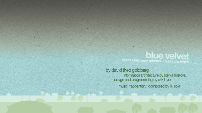 gallery image of Blue Velvet: Re-dressing New Orleans in Katrina's Wake