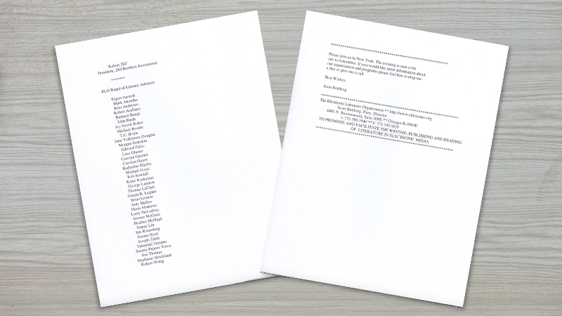 gallery image of Electronic Literature Organization Launch Event