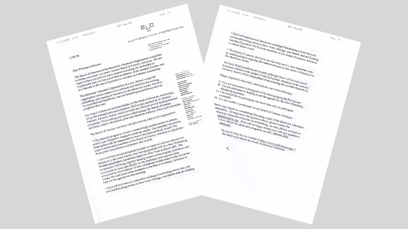 gallery image of ELO Literary Advisory Board Invitation Letter
