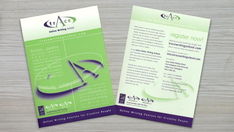 gallery image of trAce Online Writing Centre Writing School Flyer