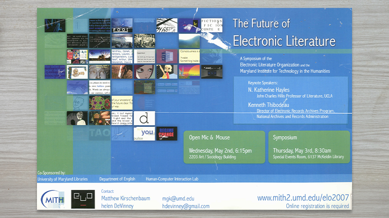 gallery image of The Future of Electronic Literature Poster and Flyers