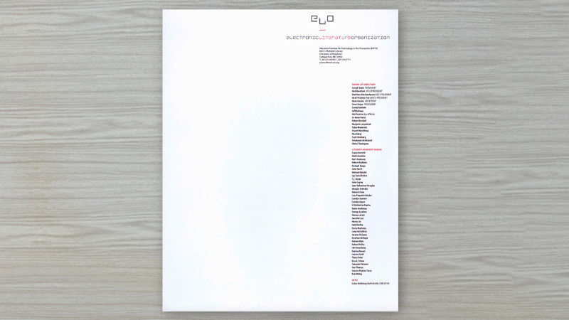 gallery image of ELO Letterhead circa 2007