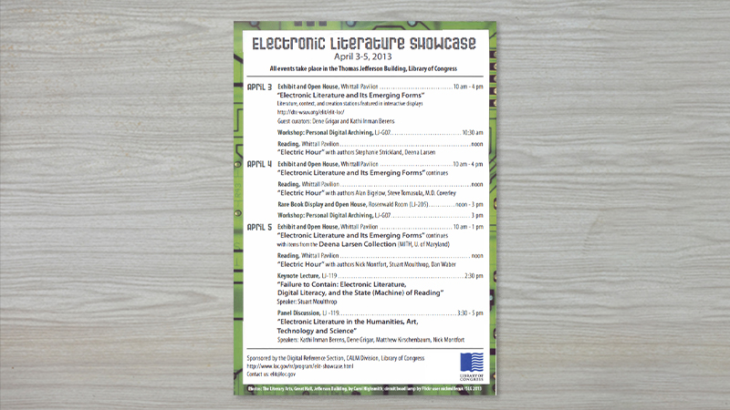 gallery image of ELO Showcase at the Library of Congress Flyer