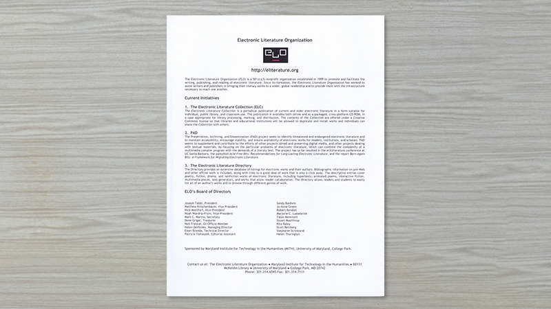 gallery image of ELO Flyer 2006