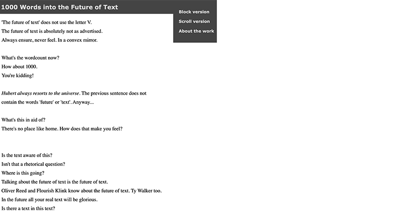gallery image of 1000 Words into The Future of Text