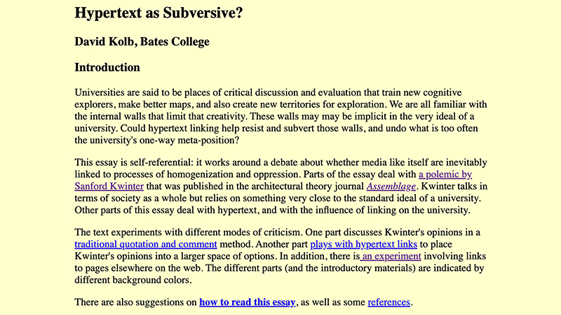 gallery image of Hypertext as Resistance
