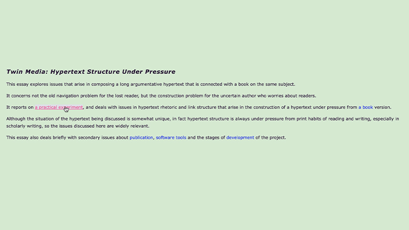 gallery image of Twin Media: Hypertext Structure Under Pressure