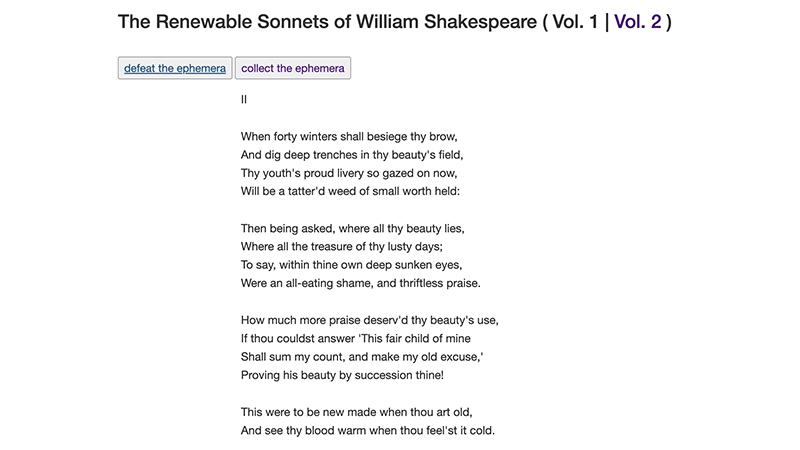 gallery image of The Renewable Sonnets of William Shakespeare (Volumes 1 & 2)