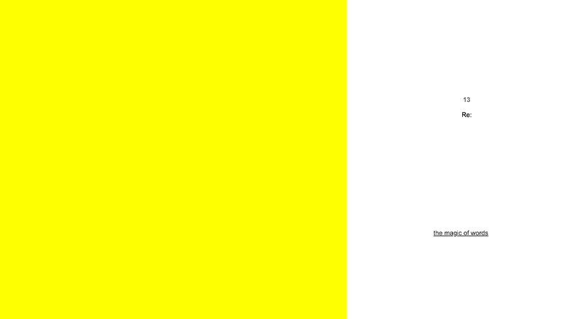 gallery image of Re: the magic of words