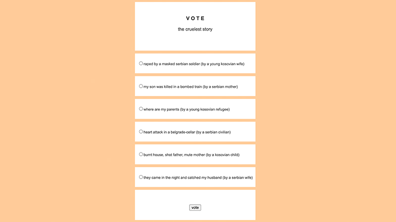 gallery image of cruel vote