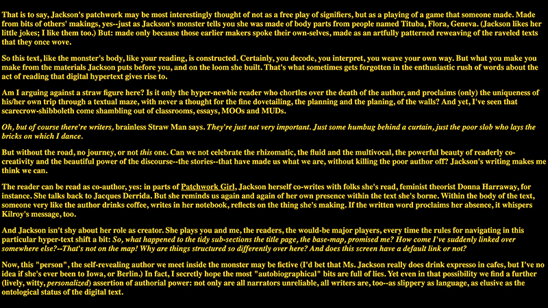 gallery image of Who's In Charge Here? A Response to Shelley Jackson's Patchwork Girl