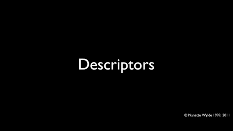 gallery image of Descriptors
