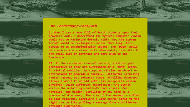 gallery image of The Landscape / Scene / Web