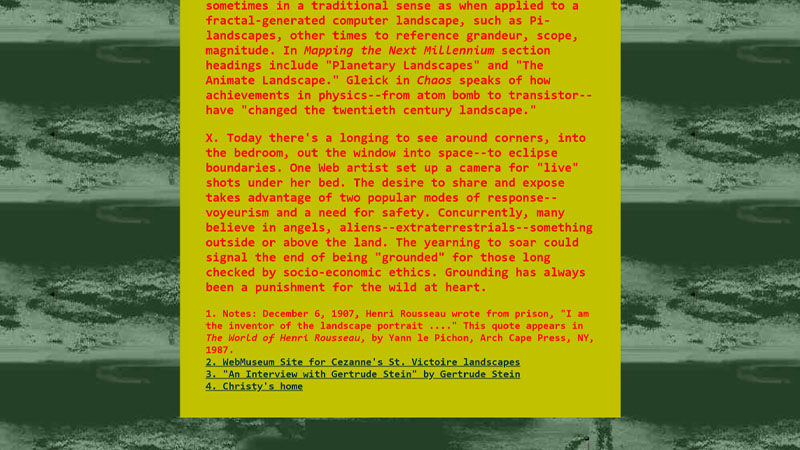 gallery image of The Landscape / Scene / Web