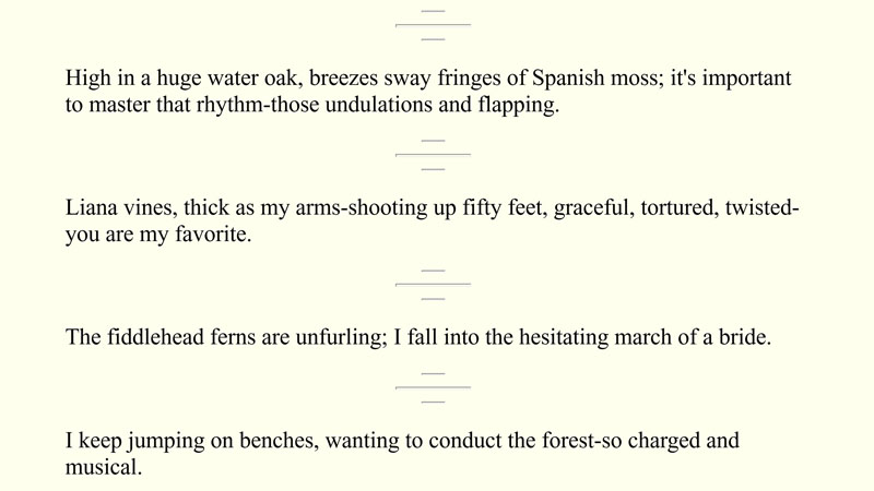 gallery image of Bivens Arm Nature Poem