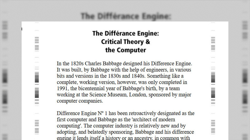 gallery image of The Différence Machine: Critical Theory & the Computer