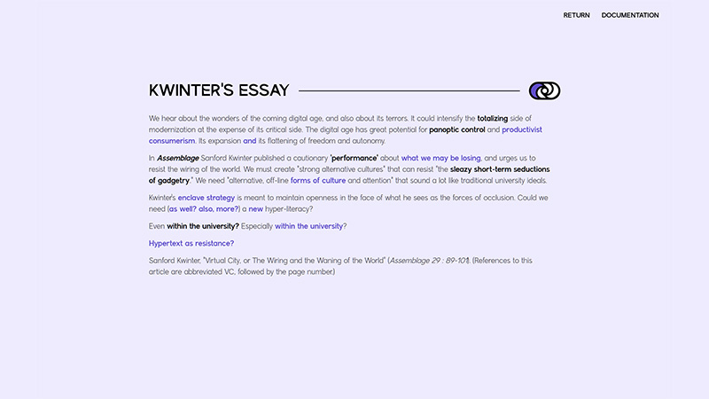 gallery image of Hypertext as Resistance