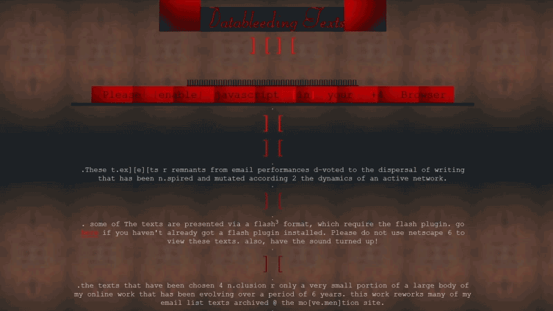 gallery image of _the data][h!][bleeding texts_