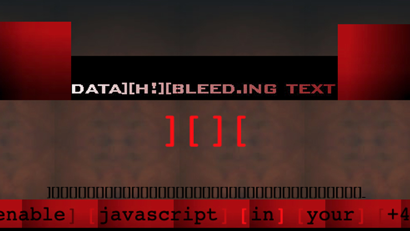 gallery image of _the data][h!][bleeding texts_