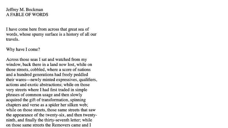 gallery image of A Fable of Words