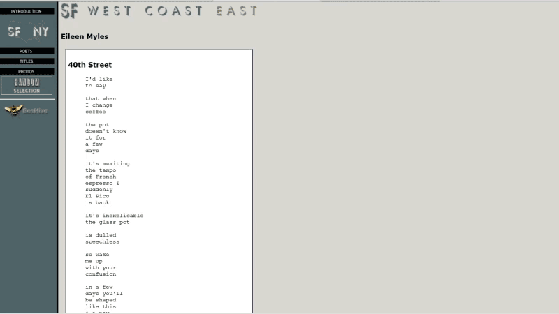 gallery image of NY/SF Poetry Collection: 40th Street