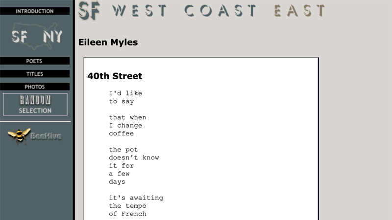 gallery image of NY/SF Poetry Collection: 40th Street