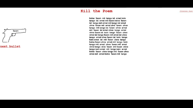 gallery image of Töte das Gedicht (Kill the Poem)