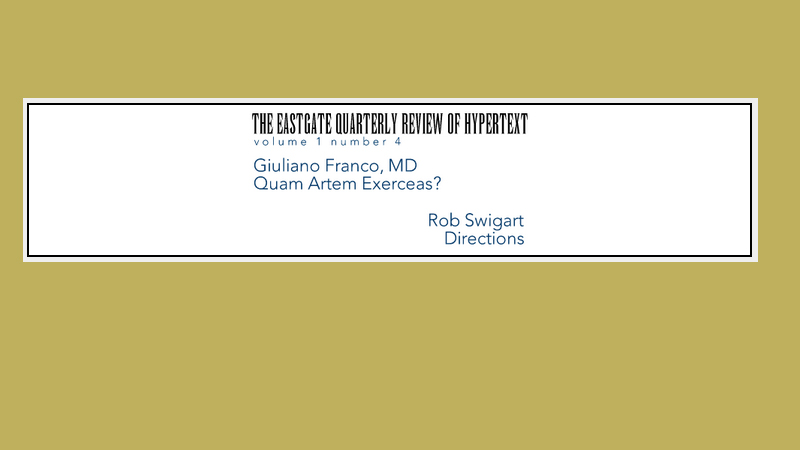 gallery image of The Eastgate Quarterly Review of Hypertext, Volume 1, Number 4